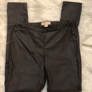 MICHAEL Michael Kors Faux Leather Moto Leggings 4